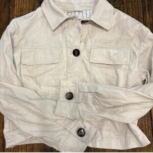 LOFT Cream Utility Jacket